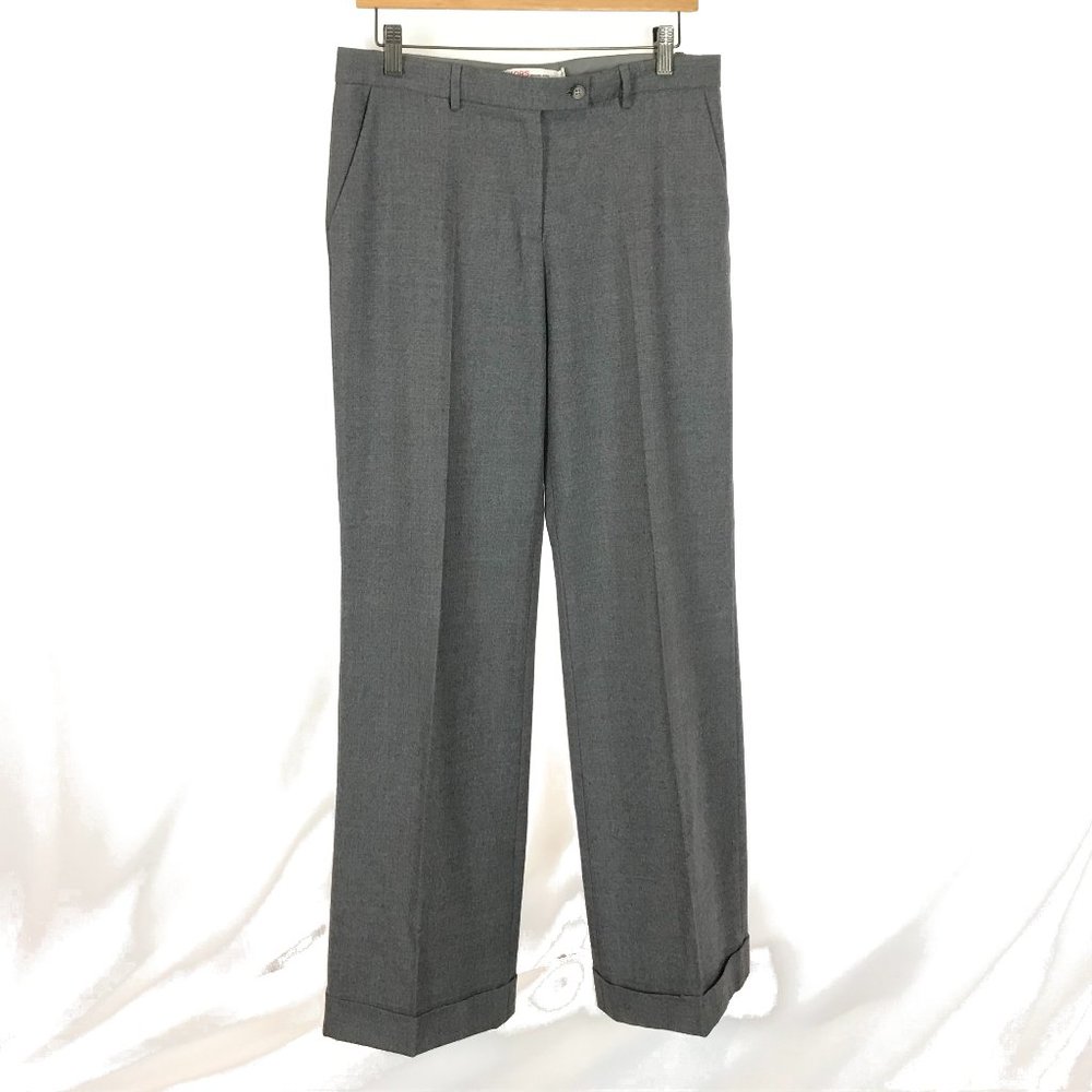 Womens Size 8 8x35 KORS Michael Kors Gray Pure Italian Wool Flannel Trouser Pant